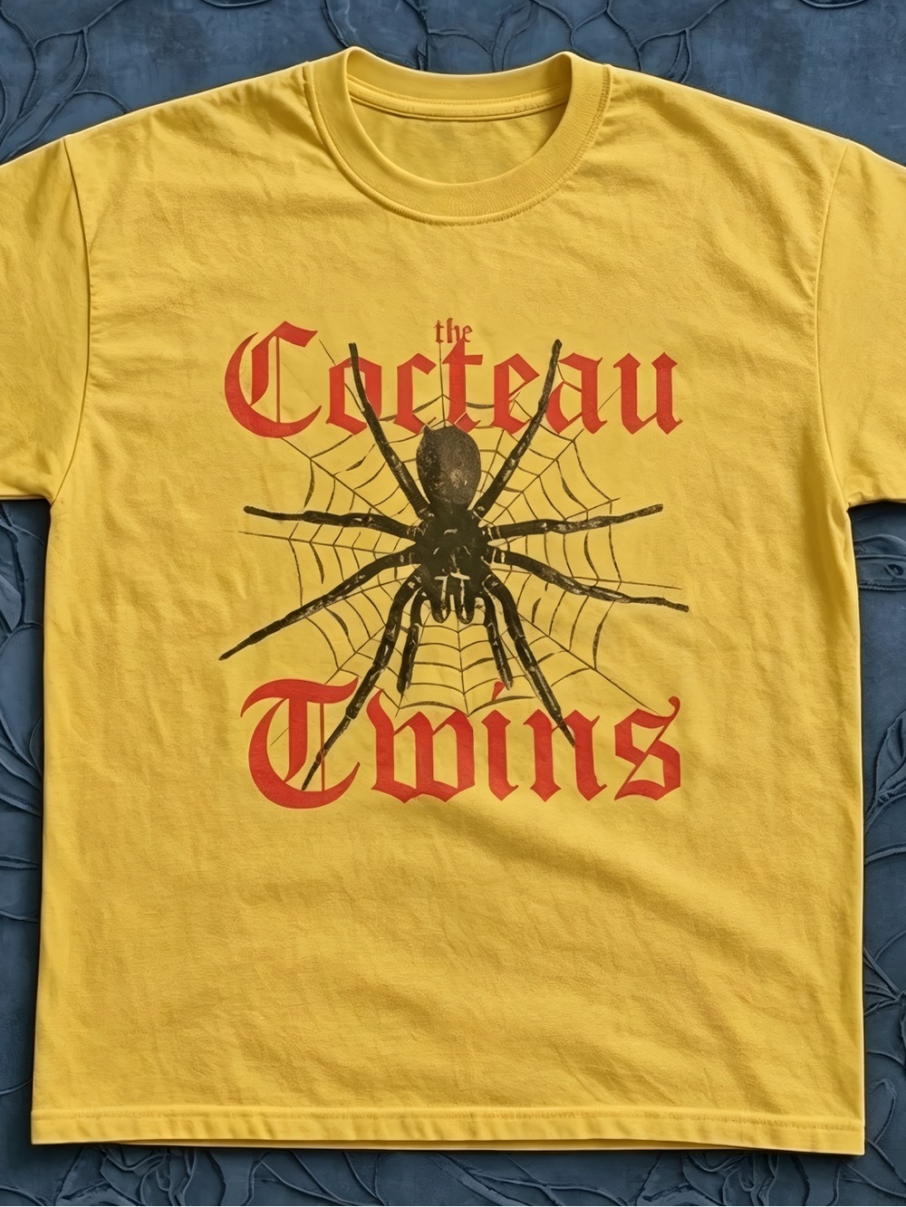 Vintage The Cocteau Twins Spider Gothic Band Yellow Graphic T-shirt Unisex